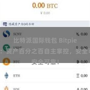 比特派国际钱包 Bitpie钱包：资产百分之百自主掌控，安全可靠！