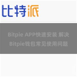 Bitpie APP快速安装 解决Bitpie钱包常见使用问题