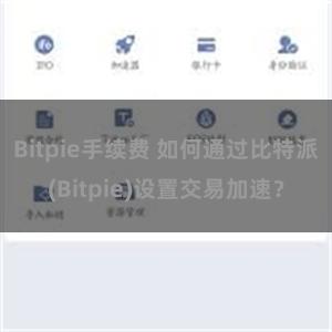 Bitpie手续费 如何通过比特派(Bitpie)设置交易加速？