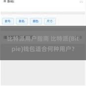 比特派用户指南 比特派(Bitpie)钱包适合何种用户？