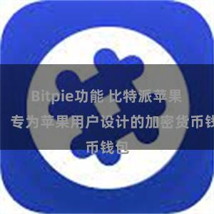 Bitpie功能 比特派苹果版：专为苹果用户设计的加密货币钱包