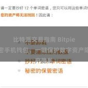 比特派交易指南 Bitpie加密手机钱包，一键保护数字资产隐私
