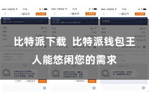 比特派下载 比特派钱包王人能悠闲您的需求